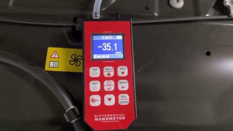 Aain Digital Manometer, Air and Gas Pressure Tester, Differential Dual Port Pressure Gauge, 12 Selectable Units Differential Pressure Gauge,Large TFT Display with Backlight