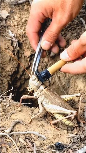 Micro Camera Mounted on a Jerusalem Cricket – Exploring the Hidden Underground #shorts #microcamera