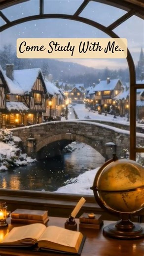 Cozy Snowfall Ambience | Fireplace Sounds & Gentle Winter Snow for Relaxation and study. #studymusic