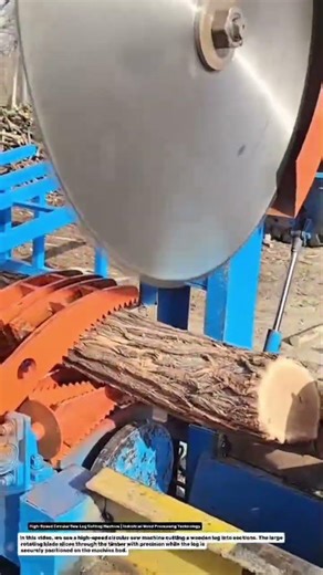 High-Speed Circular Saw Log Cutting Machine | Industrial Wood Processing Technology.