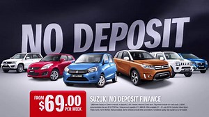 Drive away in a brand new Suzuki with no deposit and from just $69 per week. Get all the details here. | Suzuki NZ