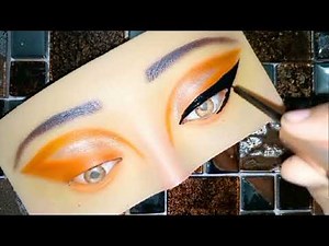 Orange Cut Crease Eyes Makeup Tutorial ||Easy Step By Step
