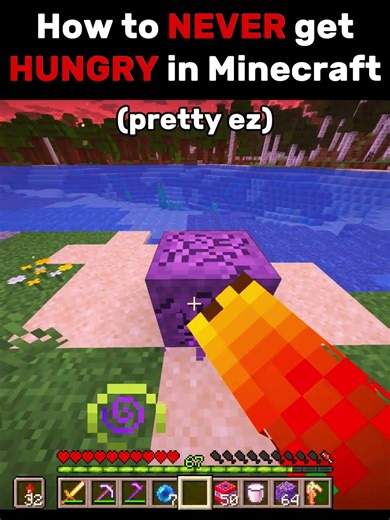 NEVER hungry again in MINECRAFT 😋 TUTORIAL