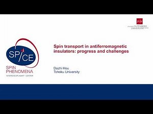 Talks - Antiferromagnetic Spintronics - Dazhi HOU, Tohoku University