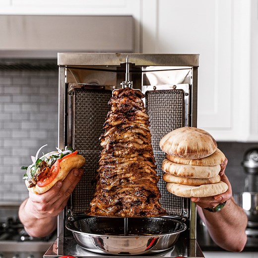 357K views · 3.2K shares | We're taking this serious.. homemade pita, homemade gyro meat on a real gyro spindle roaster, and of course the greatest tzatziki to live. You can do it all and we're going to make that possible for you. 陵 | Joshua Weissman | Facebook