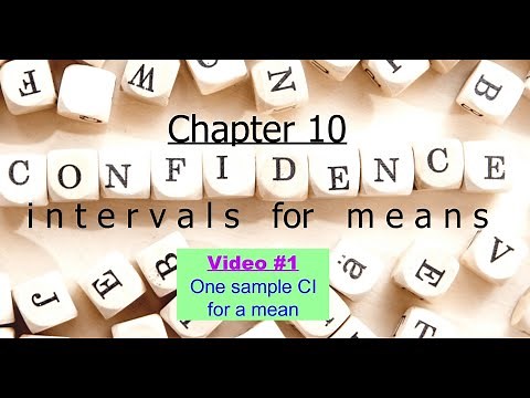 AP Statistics: Chapter 10, Video #1 - One Sample Confidence Intervals for a Mean