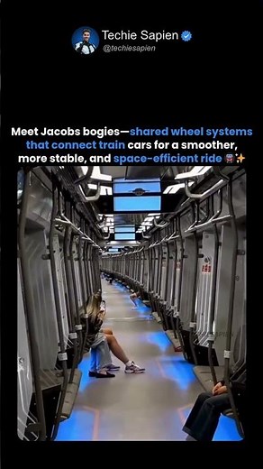 Modern metro trains use Jacobs bogies for continuous coaches!🤯