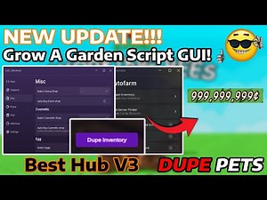 Grow a Garden Script GUI Hack | Dupe Pets, Egg Spawner, Infinite Cash + More!