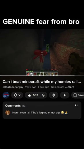 Genuine fear from bro