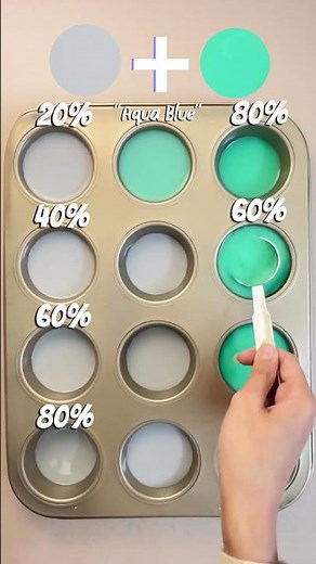 Aqua + Mint Color Mixing 💚✨ | Soft Pastel Shades So Satisfying! #colormixing #aesthetic #asmr