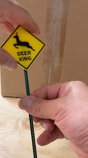 7.6K views · 35 reactions | Easy project for a busy week. We’re putting together a free standing mini sign. 3 steps for a super cool project! Who has over 30 signs and loves minis? We do! I was inspired by this sign after nearly hitting a deer (a regular size one) camping in central Oregon this last weekend. What’s your deer/car story? #miniature #deer #sign #miniatures #diorama | Mini Materials | Facebook