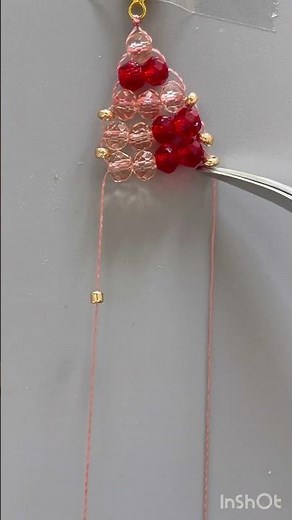 Luxury Red & Champagne Bracelet ✨ beads jewelry making | Beading for beginners