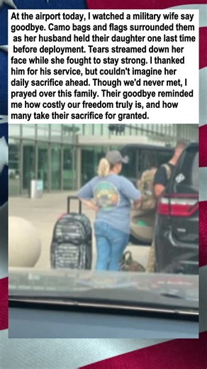 Stranger Prays Over Military Wife's Goodbye