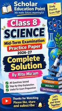Class 8 Science Mid-Term Practice Paper 2026-27 🔥 Complete Solution | Ritu Ma’am