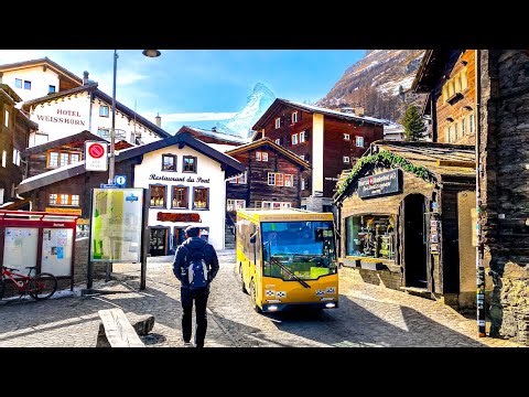 Zermatt is a fantastic Swiss village in the snowy Swiss Alps 🇨🇭 Switzerland 4K