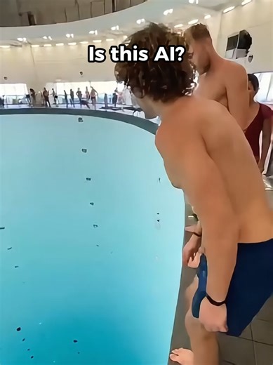 Can't find out if this is real #nightmare #ai #pool #jumping | Jumping In The Pool