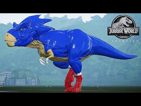 NEW !! SONIC T REX VS SPINOSAURUS VS INDOMINUS REX VS CARNOTAURUS DINO || JURASSIC WORLD EVOLUTION