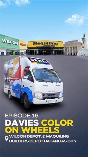 The color journey goes on! Davies Color on Wheels Episode 16 takes you to more stunning spots in Batangas, where color, creativity, and community come together. Watch the full episode and be inspired by every brush of color: https://www.youtube.com/watch?v=mVS7Jqp9JH0 #DaviesPaints #DaviesColorOnWheels #ColorOnWheels #ColorWithDavies #DaviesDIY #DaviesColorSampler #ColorSamplers #DaviesColorTools #TatakDavies #PaintReinvented | Davies Paints Philippines