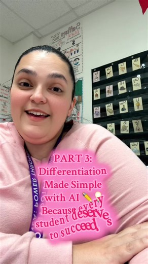 Part 3️⃣ of my AI in the Classroom series 💡 Today we’re talking differentiation and scaffolding — one of the most powerful ways to make learning accessible for every student. Using ChatGPT, I take a single passage and rewrite it at multiple levels while keeping the same core ideas. This simple use of AI helps me meet students where they are, build confidence, and create a classroom where everyone feels like they belong and can succeed. 🌟 #AIinEducation #Differentiation #ScaffoldingStrategies #