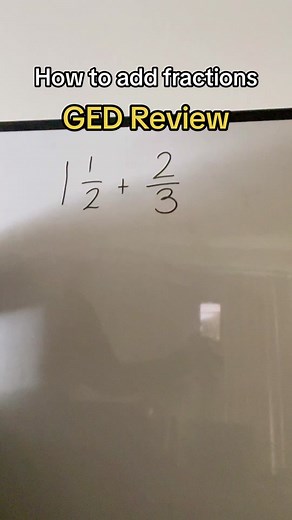 How to add fractions manually without a calculator this is a great math refresher if you are preparing to take the GED #gedtestprep #adulteducation #adulted #adultlearning #addfractions #howtoaddfractions #fractions #ged #geddiploma #gedmath #gedhelp #hse #highschoolequivalency