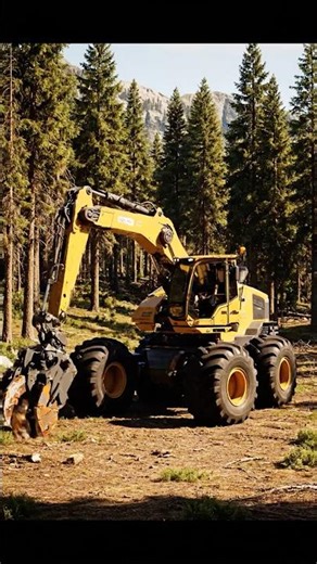 Forestry Harvester 🌲⚙️ Transforms Into Heavy Timber Robot 🤖 – Cinematic AI Animation