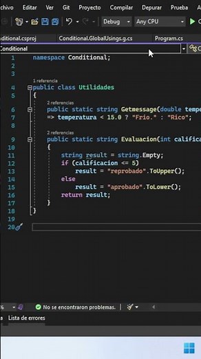 Una observación Visual Studio 2022 y NET 6