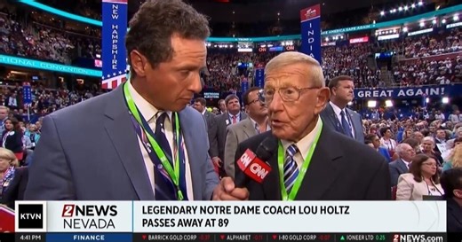 The sports world is mourning the loss of legendary college football coach Lou Holtz