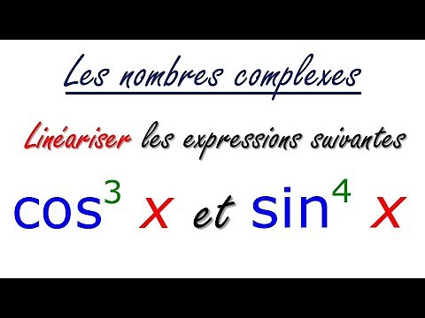 Complex numbers linearization of trigonometric expressions
