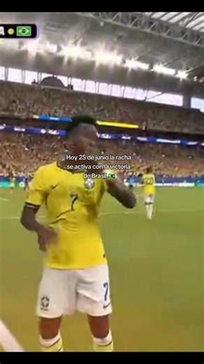 Hoy 25 de junio la racha se activa con la victoria de #brasil #mundial2026 #vinijr #racha #fifaworldcup
