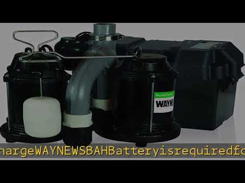 WAYNE - 1/2 HP Basement [Sump] [Pump] System with Integrated Vertical Float Switch and 12 Volt [Bat