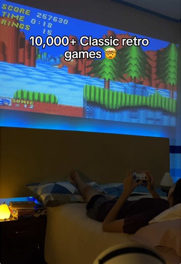 The video game console projector with 10,000 retro 90s games is finally here 🎮👾 Turn any night into an epic nostalgia session and relive the retro magic on a big screen right from your room. Classic fun, easy to use, and perfect for gamers of all ages. #retrogaming #retroconsole #retrogames #projector #consoleprojector