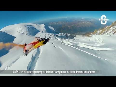 Ils réalisent le plus long vol de relief en wingsuit au monde au dessus du Mont-Blanc