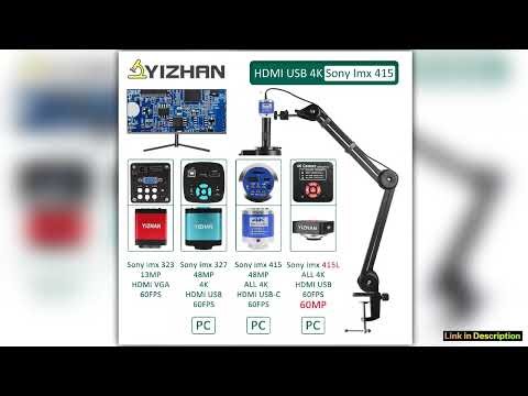 YIZHAN Full HD Digital Microscope Electronic 4K Soldering Microscope 60MP48MP HDMI VGA USB 150x Len
