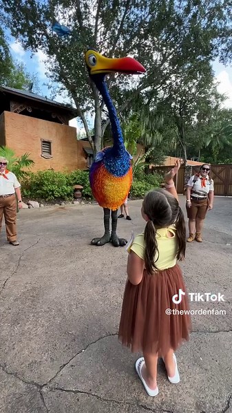 Meeting Kevin from UP at Disney's Animal Kingdom