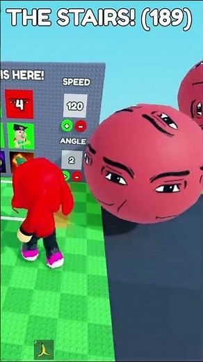 Mikey Became a Giant Ball to Crush JJ on the Killer Stairs😱⚠️(Maizen Roblox) #roblox #funny #maizen
