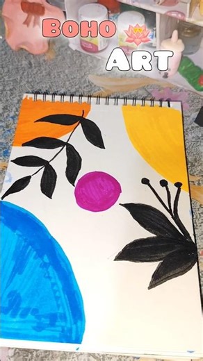 Easy Boho Art Painting for Beginners | Simple Art Idea 🎨#shorts #art #boho #beginners #painting