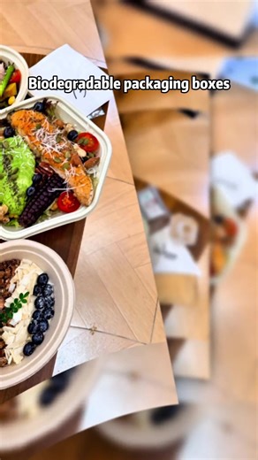 We are a packing box manufacturer. Providing compostable takeout food containers. Please follow to connect with the factory. #Foodpackaging #biodegradable #packaging #tableware #factory