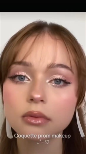 #aestheticcoquette prom makeup tutorial #Aesthetics_outlets follow🍒 for more #🤌🎀✨️