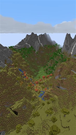 CRAZY MOUNTIAN RANGE MINECRAFT SEED! #minecraft #minecraftseed #fyp