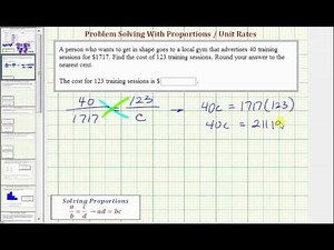 Ex: Proportion Application - Training Sessions Cost