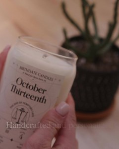 A candle crafted for the day you were born. ✨ | Birthdate Co