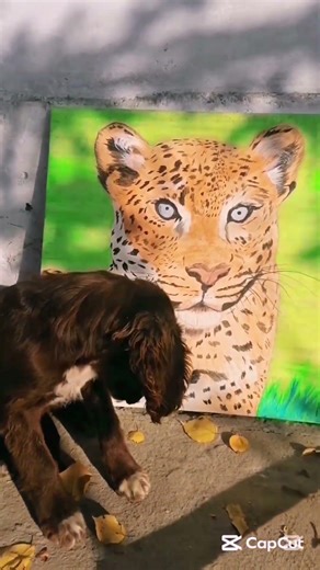 “Commissioned Leopard Artwork – Strength, Grace & Wild Beauty 🐆🎨”“A powerful leopard, created