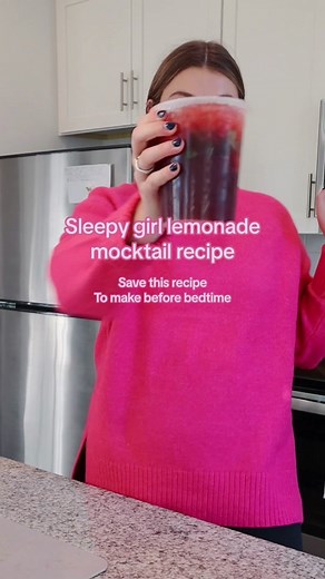 The best spin on the viral sleepy girl mocktail recipe out there!! Save this recipe to make at bedtime! #sleepygirlmocktail #lemonaderecipe #valentinesday @Elizabeth