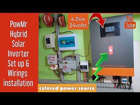 PowMr hybrid inverter wiring installation & settings set up.little guidance(sounds only in middle✌️)