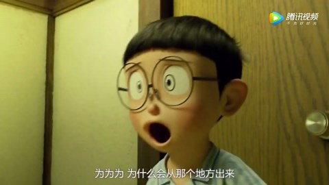 哆啦A梦：哆啦A梦坐时光机穿越时空见大雄