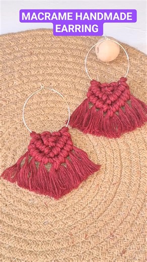 5 मिनिटात बनवा Macrame Beautiful Earrings #macrame #earrings #handmade #jewellery #shorts #diy #love