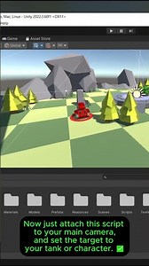 Unity Mobile Follow Camera for Tank in 47 Seconds! #unity3d #shorts