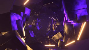 Download Purple and Yellow Strobe Floating Cube Tunnel Background VJ Loop in 4K for free