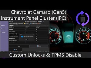 Chevrolet Camaro (Gen5 2010/2011) Instrument Panel Cluster Custom Unlocks and TPMS Disable