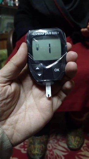 Contour plus elite PP blood sugar test in diabetic